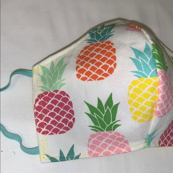 Pineapples Fabric Face Mask - Picture 3 of 3